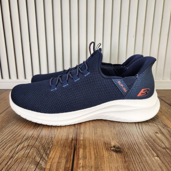 Skechers Slip-Ins Bobs Sport Zinergy Womens 8 Navy Blue Hands Free Walking Shoes - Picture 3 of 9